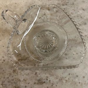 Pressed Glass, Mint Dish,Candy Dish, Tricorn Dish